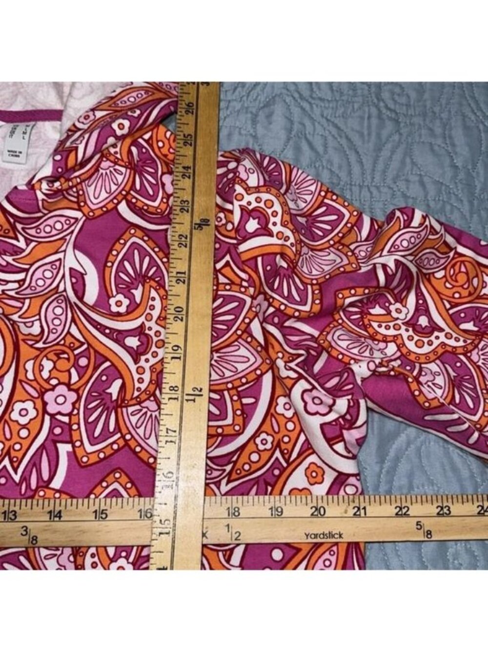 Sport Savvy Womens Hoodie M Pink Paisley Print Long Sleeve - Picture 6 of 7